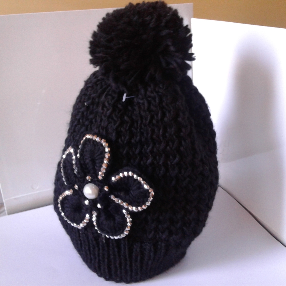 Flower Knit Hat